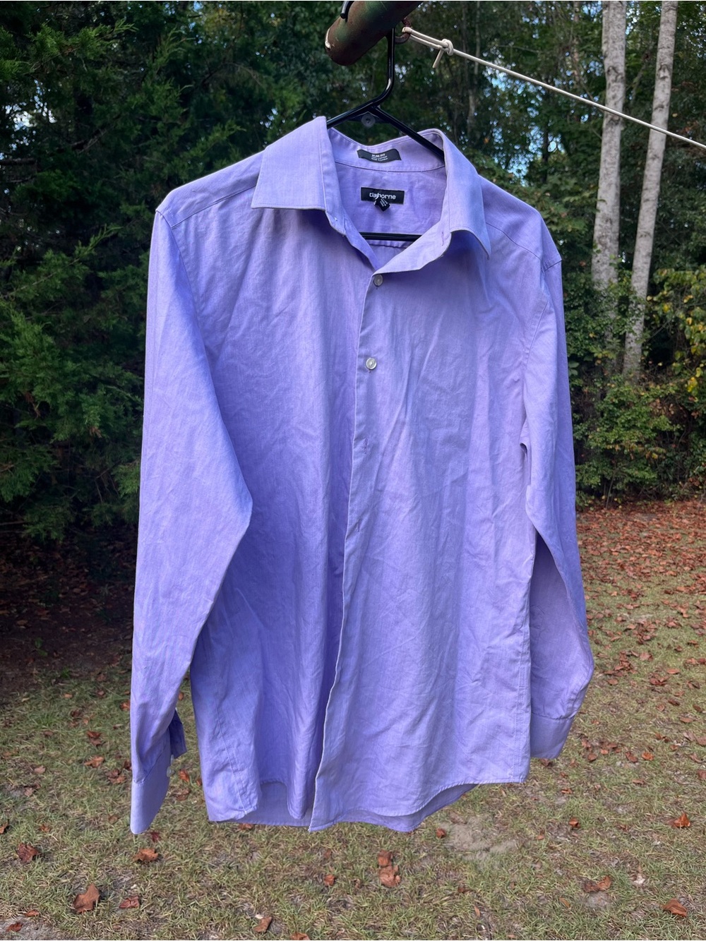 Claiborne Lavender Long-Sleeve Dress Shirt